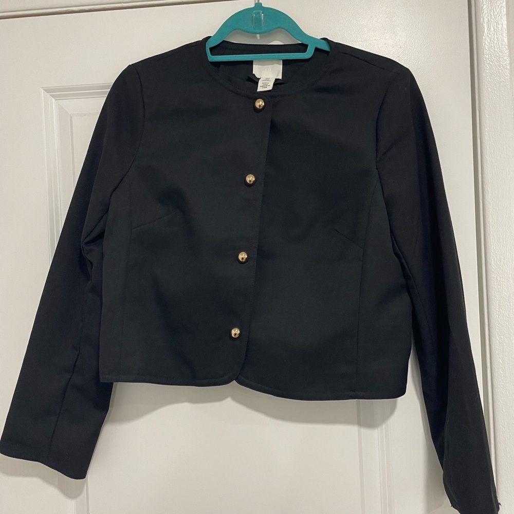 H&M Black Blazer with Gold Buttons